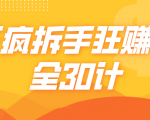 三疯拆手狂赚计，全30计课程-第一资源库