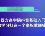 抖音基础入门班：小白0基础学习打造一个高权重赚钱的抖音号-第一资源库