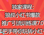 狼叔小红书爆款推广引流训练课7.0，手把手带你玩转小红书-第一资源库