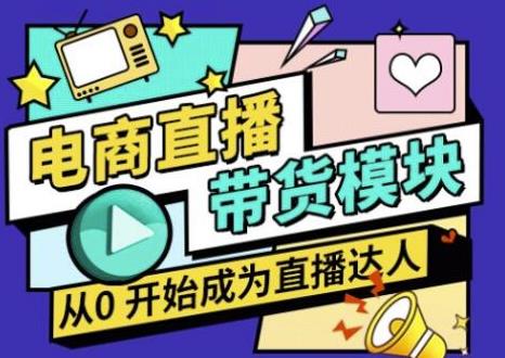 大鹏·电商直播带货课,系统学习直播带货各环节技巧和套路-第一资源库