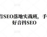 王通·抖音SEO落地实战班，手‬手带你做好音抖‬‬SEO-第一资源库