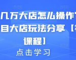 月入几万大店怎么操作？虚拟项目大店玩法分享【视频课程】-第一资源库
