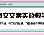 抖音图文文案实战教学，一部手机，有手就可以做，可多号操作获取收益-第一资源库