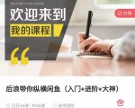 后浪带你纵横闲鱼(入门+进阶+大神),闲鱼最新玩法,简单粗暴-第一资源库