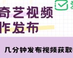 爱奇艺号视频发布，每天只需花几分钟即可发布视频，简单操作收入过万【教程+涨粉攻略】-第一资源库