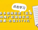 小乔·拼多多视频起店（蓝海项目），纯推广起链接实战，多玩法合集-价值2678元-第一资源库
