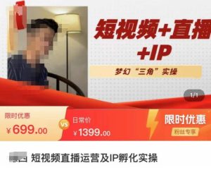 谦四·短视频直播运营及IP孵化实操，80节干货实操分享-第一资源库