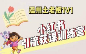 小红书1对1引流获客训练营:账号、内容、引流、成交(价值3999元)-第一资源库