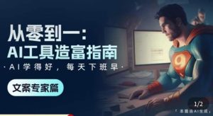 从零到一:AI工具造富指南(文案专家篇)学会使用主流AI工具,方法和心法的融合-第一资源库