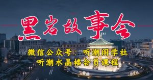 听潮阁学社黑岩故事会实操全流程，三级分销小说推文模式，1万播放充值500，简单粗暴！-第一资源库