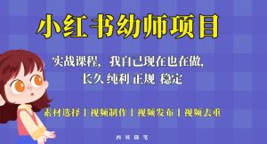 单天200-700的小红书幼师项目（虚拟），长久稳定正规好操作！-第一资源库