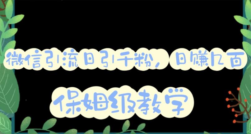 微信互推圈半自动引流方案,矩阵操作日引千人思路【详细视频教程】-第一资源库