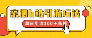 亲测b站引流玩法,单日引流100+私域,简单粗暴,超适合新手小白-第一资源库