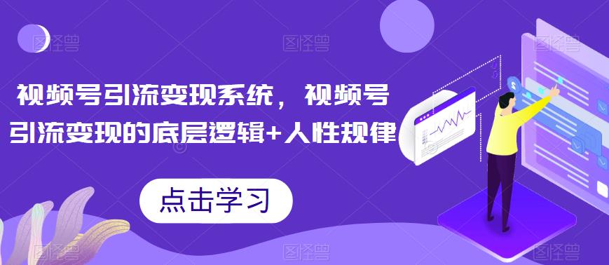 视频号引流变现系统,视频号引流变现的底层逻辑+人性规律-第一资源库
