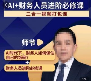AI+财务人员进阶必修课二合一视频打包课，财务人员进阶必修课-第一资源库