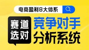 电商盈利8大体系·赛道选对,竞争对手分析系统线上课-第一资源库