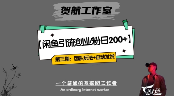 第三期:暴力引流,无脑搬运,闲鱼创业粉引流一天200+,更新全自动发货的团队闭环模式【揭秘】-第一资源库
