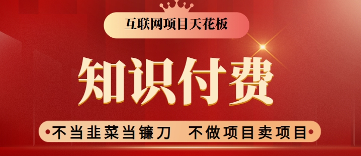 2024互联网项目天花板，新手小白也可以通过知识付费月入10W，实现财富自由【揭秘】-第一资源库