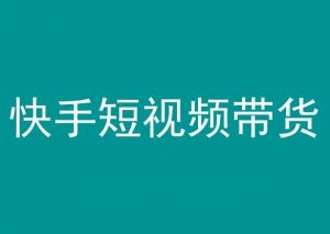 快手短视频带货，操作简单易上手，人人都可操作的长期稳定项目!-第一资源库