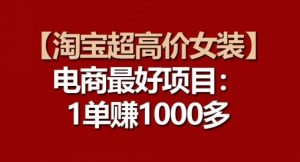 【淘宝超高价女装】电商最好项目:每一单都是高利润-第一资源库