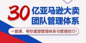 30亿亚马逊大卖团队管理体系，一套课，帮你重塑管理体系与管理技巧-第一资源库