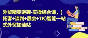 外贸精英逆袭-实操综合课，(拓客+谈判+展会+TK)智能一站式外贸加油站-第一资源库