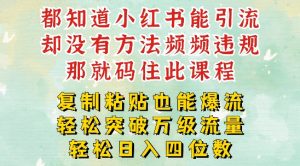 小红书靠复制粘贴一周突破万级流量池干货,以减肥为例,每天稳定引流变现四位数【揭秘】-第一资源库
