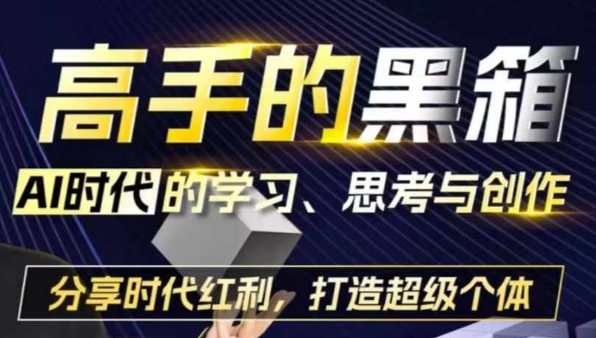 高手的黑箱:AI时代学习、思考与创作-分红时代红利,打造超级个体-第一资源库
