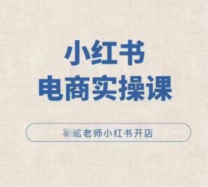 小红薯电商实操课,小红书开店实操必学课-第一资源库
