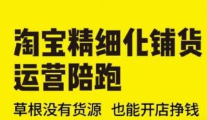 淘宝精细化铺货运营陪跑(部分更新至2025)，草根没有货源 也能开店挣钱-第一资源库
