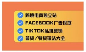 跨境电商独立站及全域流量营销,从0基础快速入门并精通跨境电商运营-第一资源库