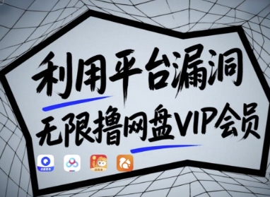 利用平台漏洞，无限撸网盘VIP会员，用户亲测有效!【漏洞原理+操作演示】-第一资源库