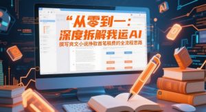 从零到一：深度拆解我运用AI撰写爽文小说挣取首笔稿费的全流程思路-第一资源库