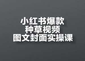小红书爆款种草视频图文封面实操课，​开店、选品、引流、变现全流程-第一资源库