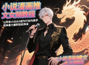小说漫画推文女频教程,让所有小白从0成为行业内高手,简单暴力兼职轻松挣米-第一资源库
