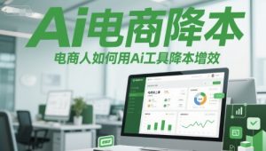 Ai电商降本增效线上课，电商人如何用Ai工具降本增效-第一资源库