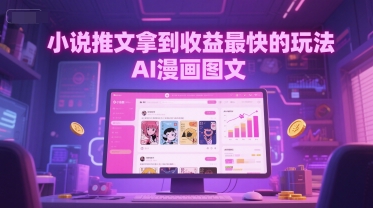 小说推文拿到收益最快的玩法，AI漫画图文-第一资源库