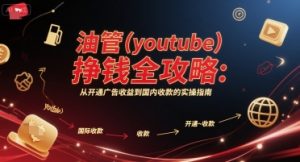 油管(youtube)挣钱全攻略：从开通广告收益到国内收款的实操指南-第一资源库