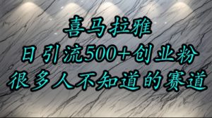 喜马拉雅，小而精的流量赛道，日进500+精准创业粉-第一资源库