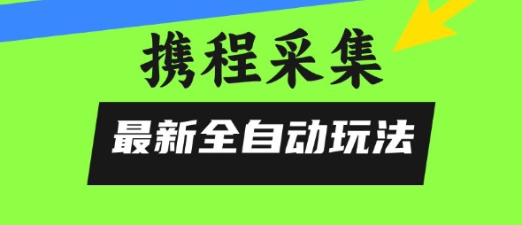 携程信息采集全自动玩法，0风控，无脑开干【揭秘】-第一资源库