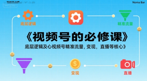 视频号的必修课,视频号的底层逻辑及核心视频号精准流量,变现,直播等核心-第一资源库