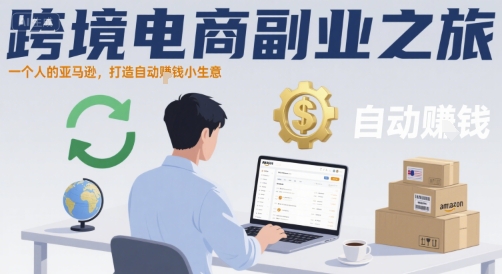 跨境电商副业之旅,一个人的亚马逊,打造自动賺钱小生意-第一资源库