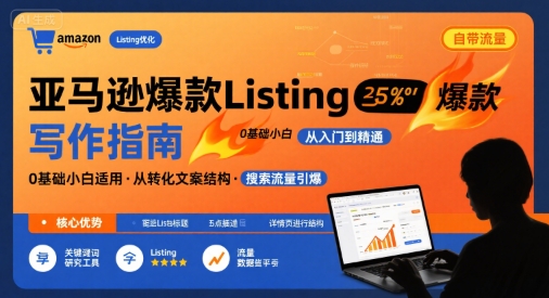 亚马逊爆款Listing写作方法，亚马逊0基础小白也能写爆款自带流量的Listing-第一资源库