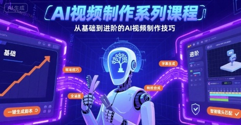 AI视频制作系列课程，从基础到进阶的AI视频制作技巧全涵盖-第一资源库