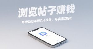 浏览帖子挣钱,每天动动手指几十米,有手机就能做【揭秘】-第一资源库