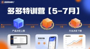 多多特训营,产品决定上限,方法决定下限,各种玩法技巧落地实操(更新)-第一资源库