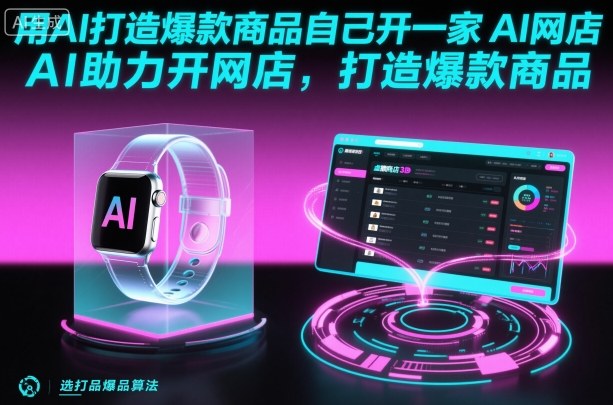 用AI打造爆款商品自己开一家AI网店，AI助力开网店，打造爆款商品-第一资源库