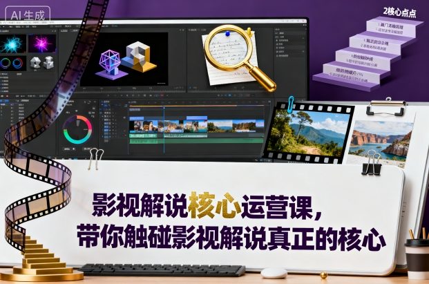 影视解说核心运营课，带你触碰影视解说真正的核心-第一资源库
