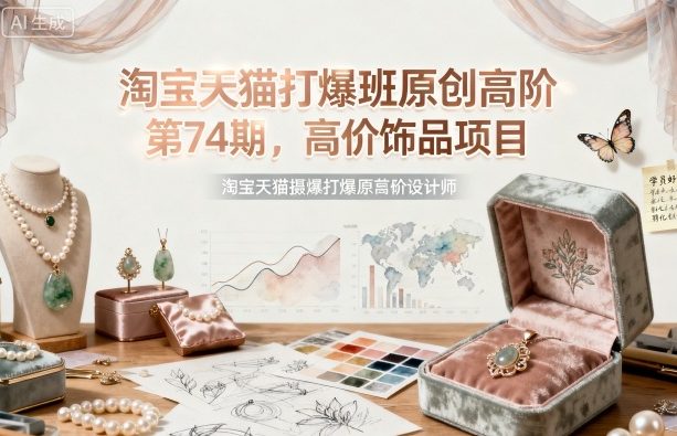 淘宝天猫打爆班原创高阶第74期，高价饰品项目-第一资源库
