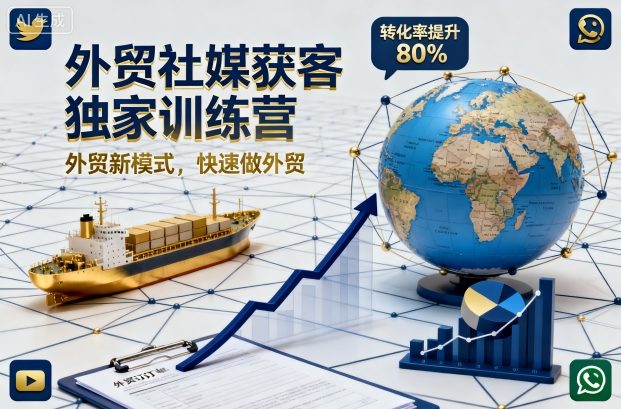 外贸社媒获客独家训练营，外贸新模式，快速做外贸-第一资源库